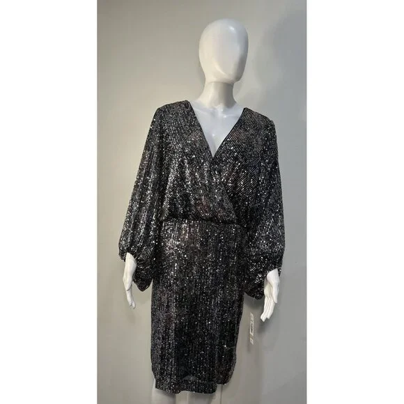 R&M Richards Sparkly Drape Back Dress Red Carpet Worthy! New Year & X-mass Party - Picture 6 of 16